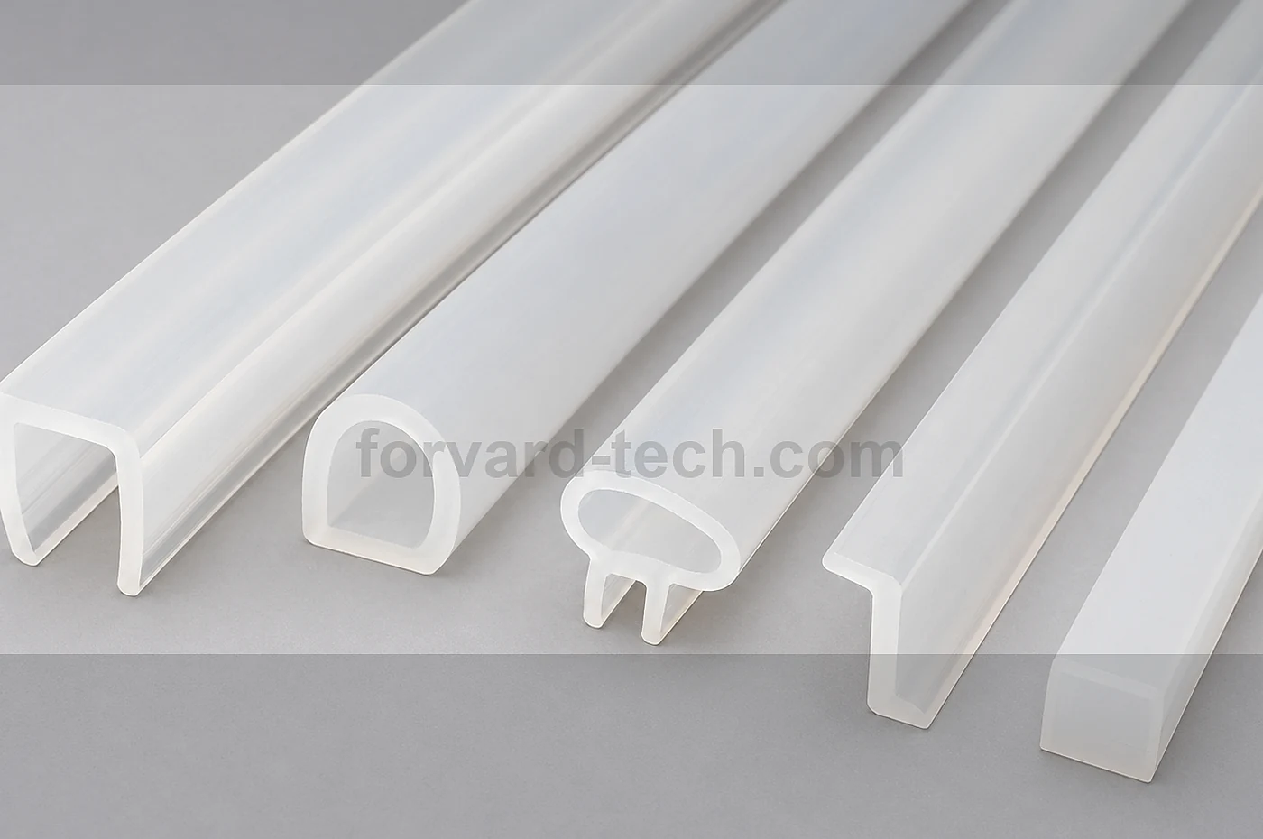 Extruded custom silicone profiles and edge seals