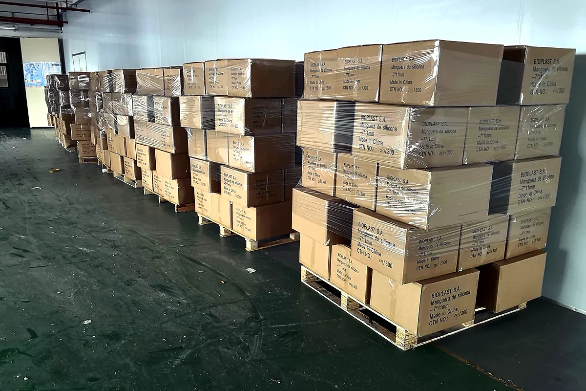 Silicone sample packaging prepared for business documentation